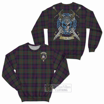 MacDonald (McDonald) of Clanranald Tartan Sweatshirt with Family Crest Celtic Skull Style