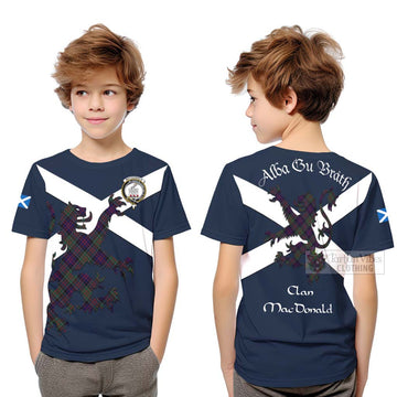 MacDonald (McDonald) of Clanranald Tartan Lion Rampant Kid T-Shirt Proudly Display Your Heritage with Alba Gu Brath and Clan Name