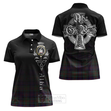 MacDonald (McDonald) of Clanranald Tartan Women's Polo Shirt Featuring Alba Gu Brath Family Crest Celtic Inspired