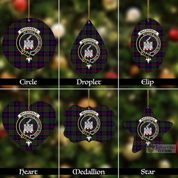 MacDonald (McDonald) of Clanranald Tartan Christmas Aluminium Ornament with Family Crest