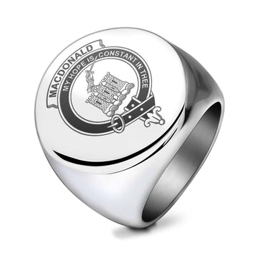 MacDonald (McDonald) of Clanranald Clan Crest Engraved Ring