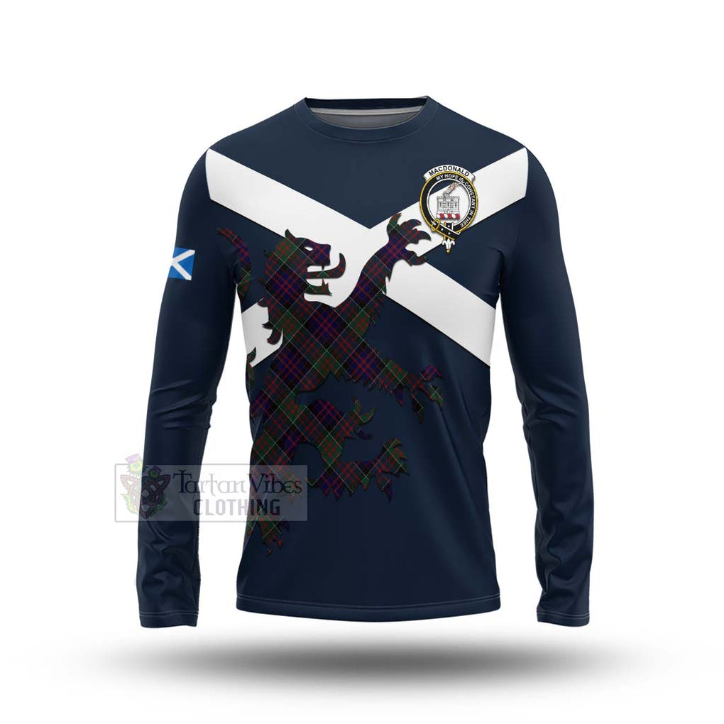 Tartan Vibes Clothing MacDonald (McDonald) of Clanranald Tartan Lion Rampant Long Sleeve T-Shirt – Proudly Display Your Heritage with Alba Gu Brath and Clan Name