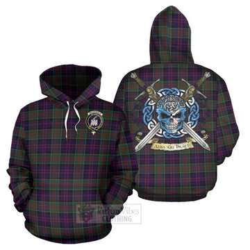 MacDonald (McDonald) of Clanranald Tartan Hoodie with Family Crest Celtic Skull Style