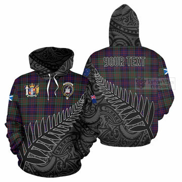 MacDonald (McDonald) of Clanranald Crest Tartan Hoodie with New Zealand Silver Fern Half Style