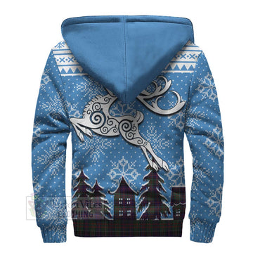 MacDonald (McDonald) of Clanranald Clan Christmas Sherpa Hoodie Celtic Reindeer Style