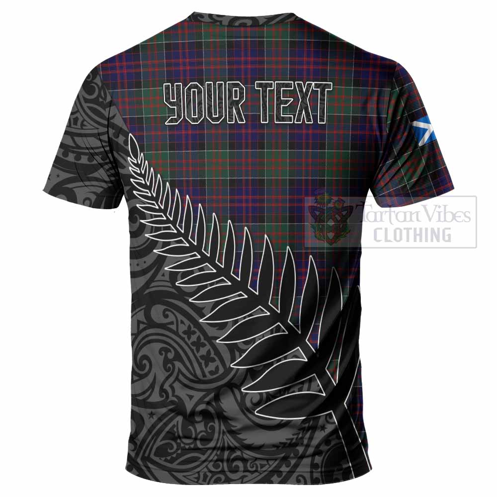 Tartan Vibes Clothing MacDonald (McDonald) of Clanranald Crest Tartan T-Shirt with New Zealand Silver Fern Half Style