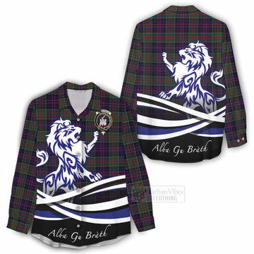 MacDonald (McDonald) of Clanranald Tartan Women's Casual Shirt with Alba Gu Brath Regal Lion Emblem