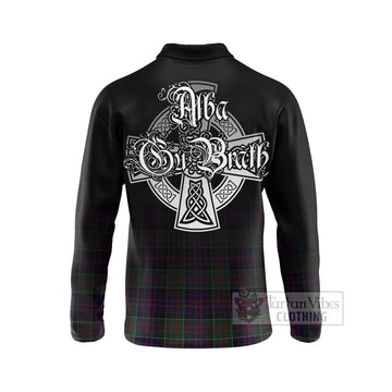 MacDonald (McDonald) of Clanranald Tartan Long Sleeve Polo Shirt Featuring Alba Gu Brath Family Crest Celtic Inspired