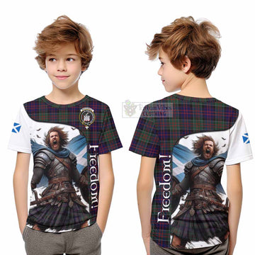 MacDonald (McDonald) of Clanranald Crest Tartan Kid T-Shirt Inspired by the Freedom of Scottish Warrior