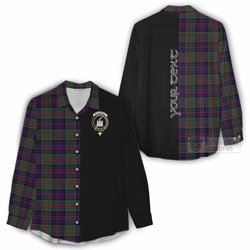 MacDonald (McDonald) of Clanranald Tartan Women's Casual Shirt with Family Crest and Half Of Me Style