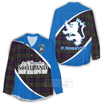 MacDonald (McDonald) of Clanranald Family Crest Tartan Women's Casual Shirt Celebrate Saint Andrew's Day in Style