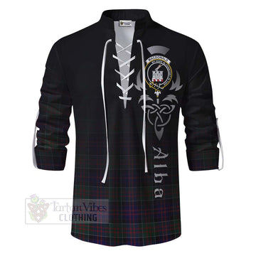 MacDonald (McDonald) of Clanranald Tartan Ghillie Kilt Shirt Featuring Alba Gu Brath Family Crest Celtic Inspired