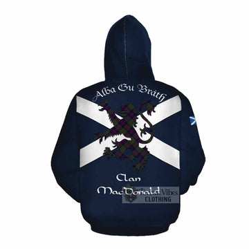 MacDonald (McDonald) of Clanranald Tartan Lion Rampant Cotton Hoodie Proudly Display Your Heritage with Alba Gu Brath and Clan Name