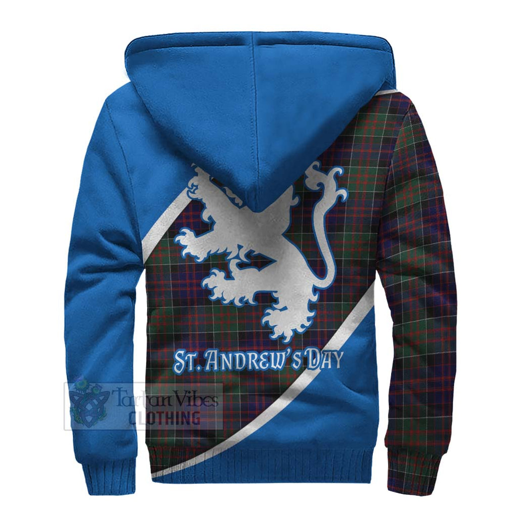 Tartan Vibes Clothing MacDonald (McDonald) of Clanranald Family Crest Tartan Sherpa Hoodie Celebrate Saint Andrew's Day in Style