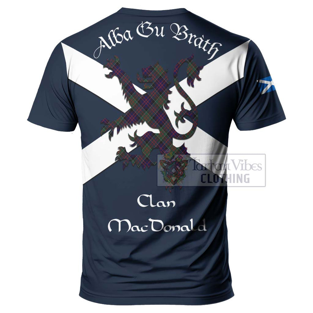 Tartan Vibes Clothing MacDonald (McDonald) of Clanranald Tartan Lion Rampant T-Shirt – Proudly Display Your Heritage with Alba Gu Brath and Clan Name