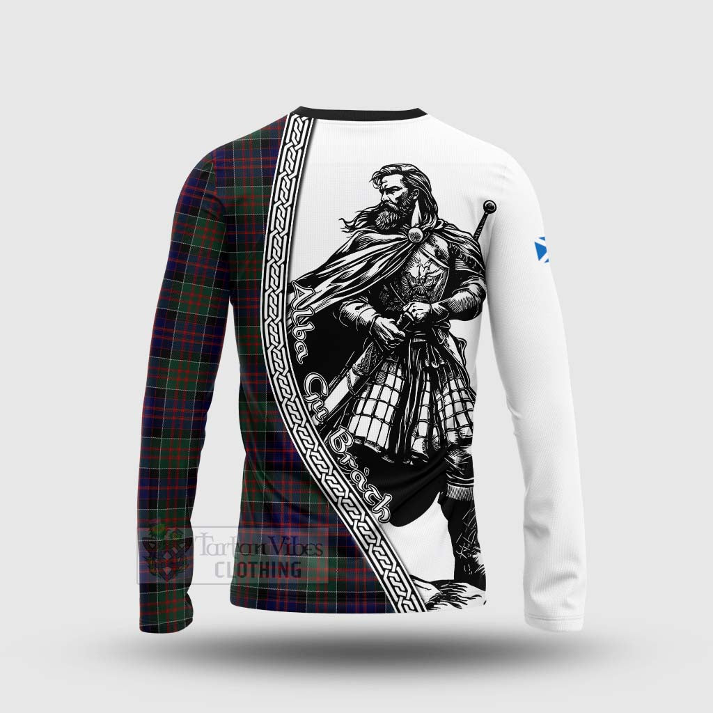 Tartan Vibes Clothing MacDonald (McDonald) of Clanranald Tartan Clan Crest Long Sleeve T-Shirt with Highlander Warrior Celtic Style