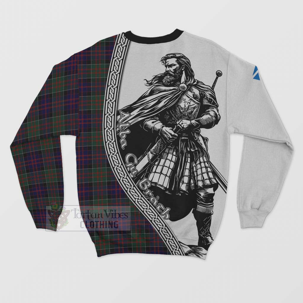 Tartan Vibes Clothing MacDonald (McDonald) of Clanranald Tartan Clan Crest Sweatshirt with Highlander Warrior Celtic Style