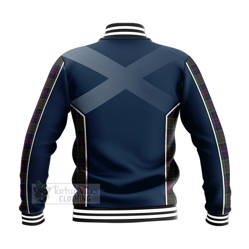 Tartan Vibes Clothing MacDonald (McDonald) of Clanranald Tartan Baseball Jacket with Family Crest and Scottish Thistle Vibes Sport Style