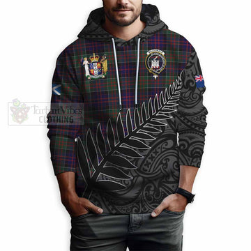 MacDonald (McDonald) of Clanranald Crest Tartan Hoodie with New Zealand Silver Fern Half Style