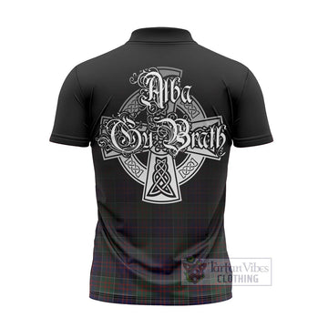 MacDonald (McDonald) of Clanranald Tartan Zipper Polo Shirt Featuring Alba Gu Brath Family Crest Celtic Inspired