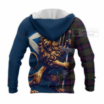 MacDonald (McDonald) of Clanranald Tartan Family Crest Knitted Hoodie with Scottish Majestic Lion