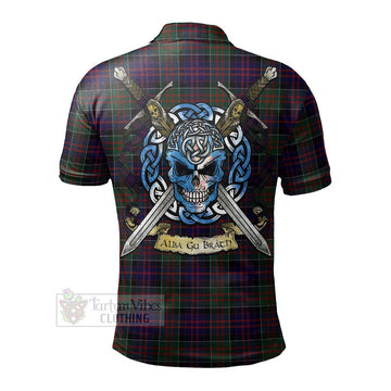 MacDonald (McDonald) of Clanranald Tartan Polo Shirt with Family Crest Celtic Skull Style