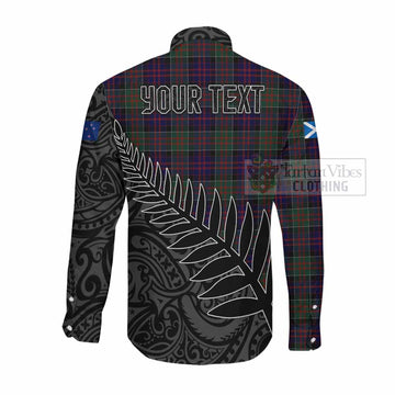 MacDonald (McDonald) of Clanranald Crest Tartan Long Sleeve Button Shirt with New Zealand Silver Fern Half Style