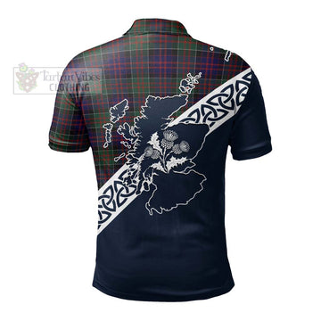 MacDonald (McDonald) of Clanranald Tartan Polo Shirt Featuring Thistle and Scotland Map