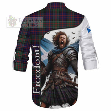 MacDonald (McDonald) of Clanranald Crest Tartan Ghillie Kilt Shirt Inspired by the Freedom of Scottish Warrior