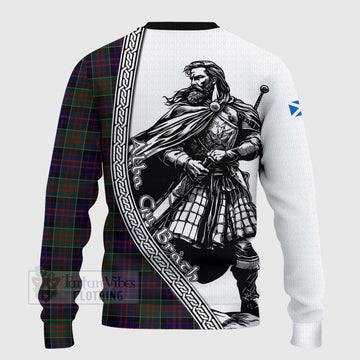 MacDonald (McDonald) of Clanranald Tartan Clan Crest Knitted Sweater with Highlander Warrior Celtic Style