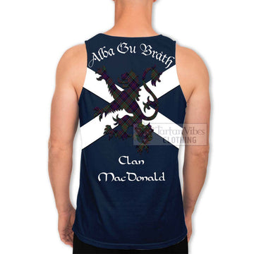 MacDonald (McDonald) of Clanranald Tartan Lion Rampant Men's Tank Top  Proudly Display Your Heritage with Alba Gu Brath and Clan Name