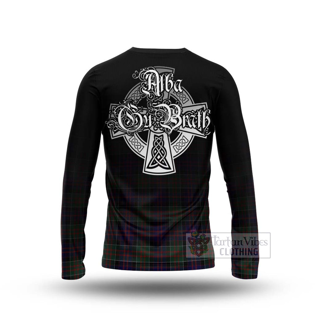 Tartan Vibes Clothing MacDonald (McDonald) of Clanranald Tartan Long Sleeve T-Shirt Featuring Alba Gu Brath Family Crest Celtic Inspired