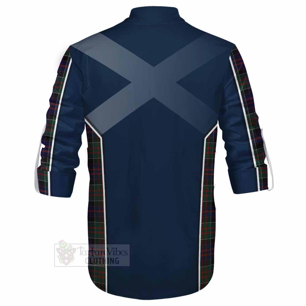 Tartan Vibes Clothing MacDonald (McDonald) of Clanranald Tartan Ghillie Kilt Shirt with Family Crest and Lion Rampant Vibes Sport Style