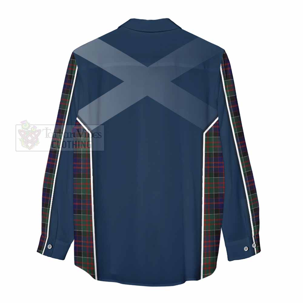 Tartan Vibes Clothing MacDonald (McDonald) of Clanranald Tartan Women's Casual Shirt with Family Crest and Lion Rampant Vibes Sport Style