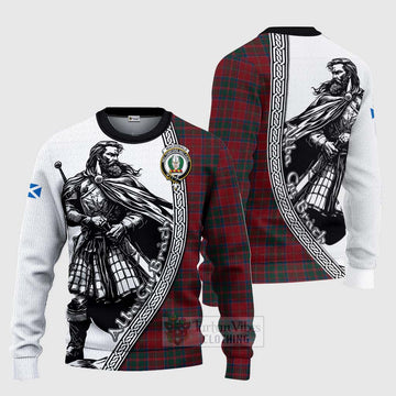 MacDonald (McDonald) of Glencoe Tartan Clan Crest Knitted Sweater with Highlander Warrior Celtic Style