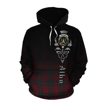 MacDonald (McDonald) of Glencoe Tartan Cotton Hoodie Featuring Alba Gu Brath Family Crest Celtic Inspired