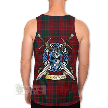 MacDonald (McDonald) of Glencoe Tartan Men's Tank Top with Family Crest Celtic Skull Style