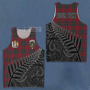 MacDonald (McDonald) of Glencoe Crest Tartan Men's Tank Top with New Zealand Silver Fern Half Style