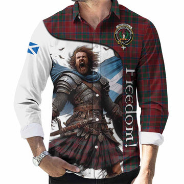 MacDonald (McDonald) of Glencoe Crest Tartan Long Sleeve Button Shirt Inspired by the Freedom of Scottish Warrior