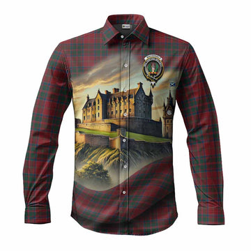 MacDonald (McDonald) of Glencoe Tartan Family Crest Long Sleeve Button Shirt with Scottish Ancient Castle Style Men's Shirt S - Tartan Vibes Clothing