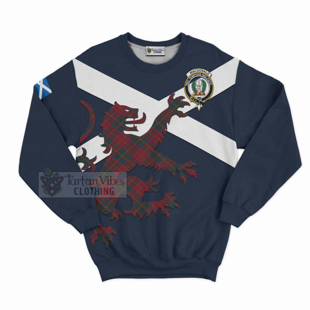 Tartan Vibes Clothing MacDonald (McDonald) of Glencoe Tartan Lion Rampant Sweatshirt – Proudly Display Your Heritage with Alba Gu Brath and Clan Name