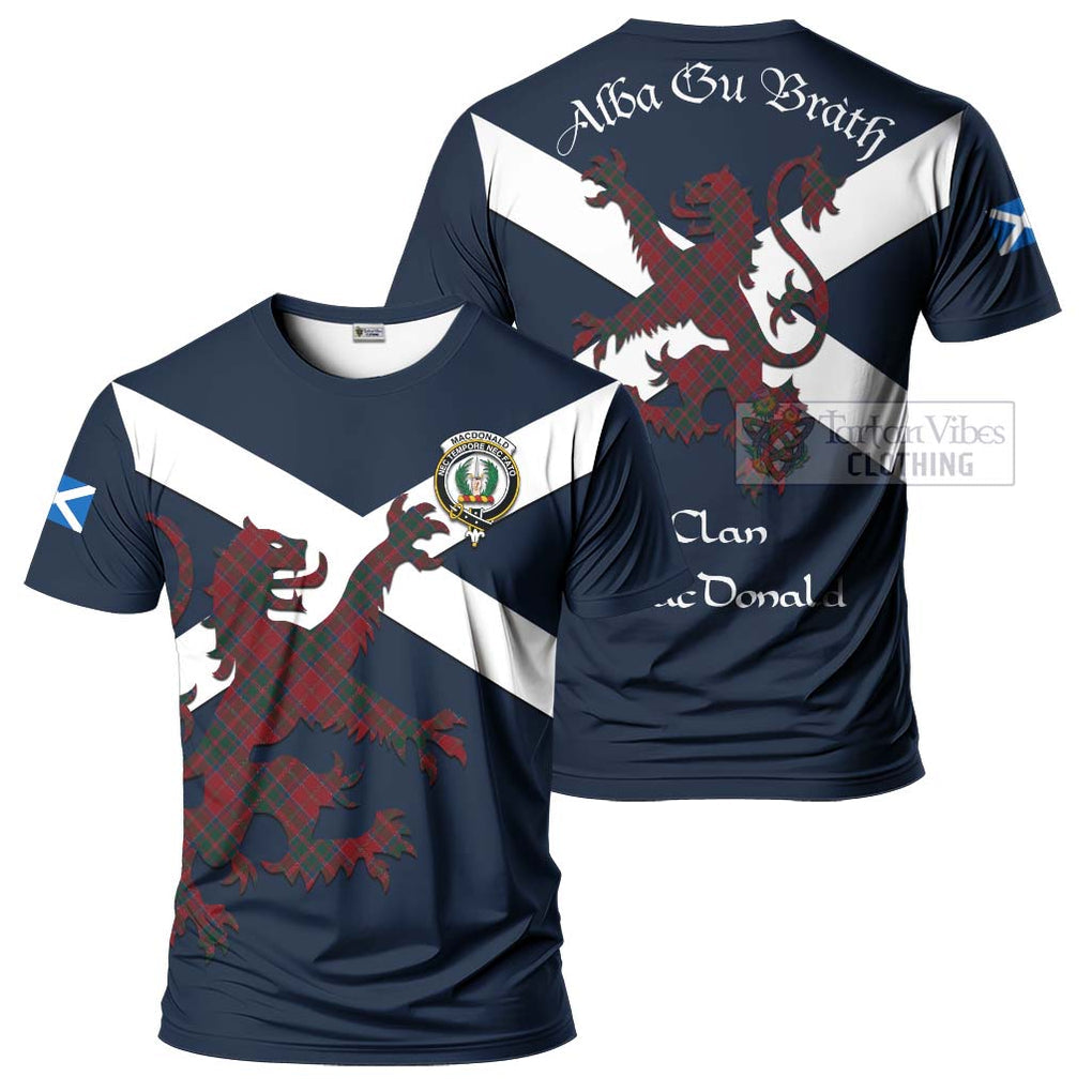 Tartan Vibes Clothing MacDonald (McDonald) of Glencoe Tartan Lion Rampant T-Shirt – Proudly Display Your Heritage with Alba Gu Brath and Clan Name