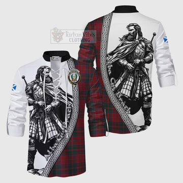 MacDonald (McDonald) of Glencoe Tartan Clan Crest Ghillie Kilt Shirt with Highlander Warrior Celtic Style