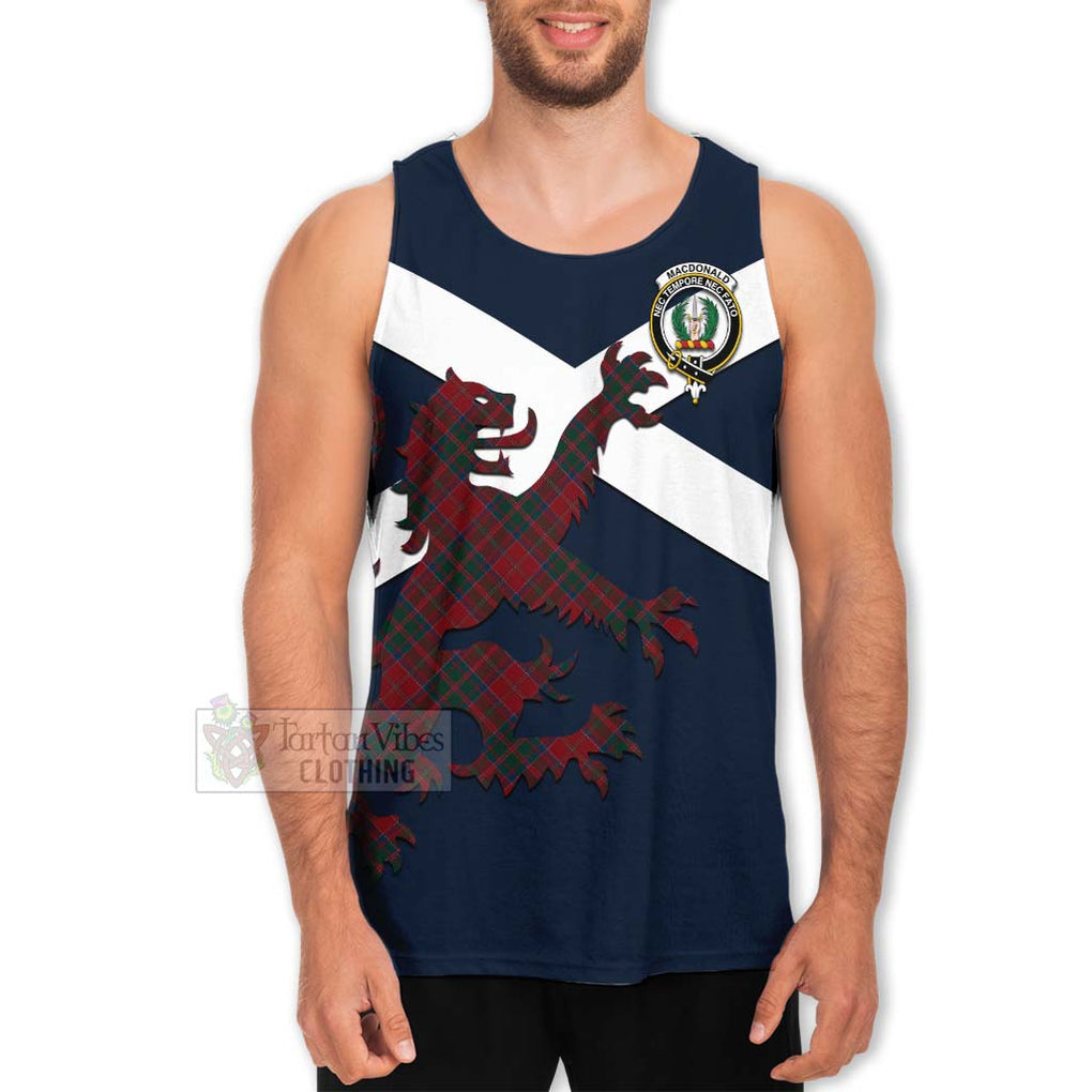 Tartan Vibes Clothing MacDonald (McDonald) of Glencoe Tartan Lion Rampant Men's Tank Top – Proudly Display Your Heritage with Alba Gu Brath and Clan Name