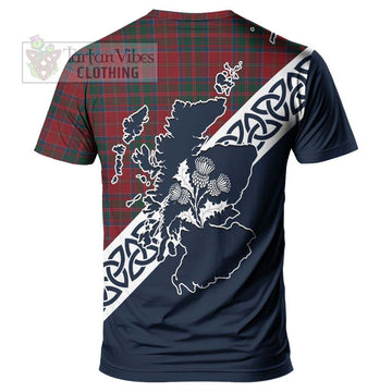 MacDonald (McDonald) of Glencoe Tartan T-Shirt Featuring Thistle and Scotland Map