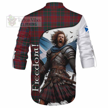 MacDonald (McDonald) of Glencoe Crest Tartan Ghillie Kilt Shirt Inspired by the Freedom of Scottish Warrior