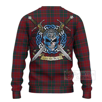 MacDonald (McDonald) of Glencoe Tartan Ugly Sweater with Family Crest Celtic Skull Style