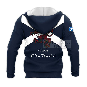 MacDonald (McDonald) of Glencoe Tartan Lion Rampant Knitted Hoodie Proudly Display Your Heritage with Alba Gu Brath and Clan Name