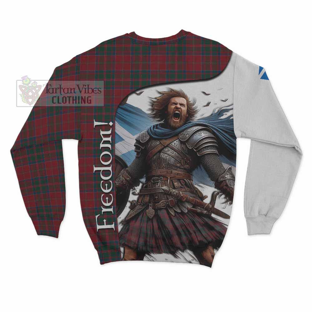 Tartan Vibes Clothing MacDonald (McDonald) of Glencoe Crest Tartan Sweatshirt Inspired by the Freedom of Scottish Warrior