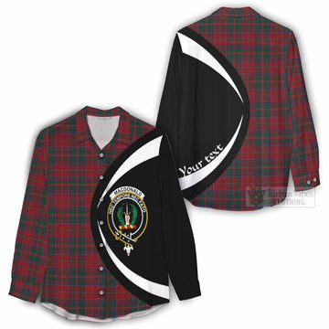 MacDonald (McDonald) of Glencoe Tartan Women's Casual Shirt with Family Crest Circle Style